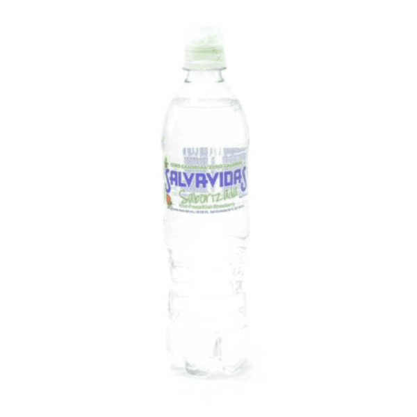 Agua Pura Saborizada de Kiwi y Fresa Salvavidas Botella Sport Cap 600ml