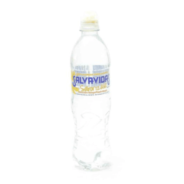 Agua Pura Saborizada de Melocotón y Mango Salvavidas Botella Sport Cap 600ml