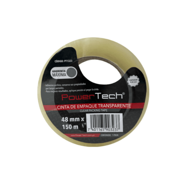 Cinta Adhesiva Transparente PowerTech 48mm*150mts