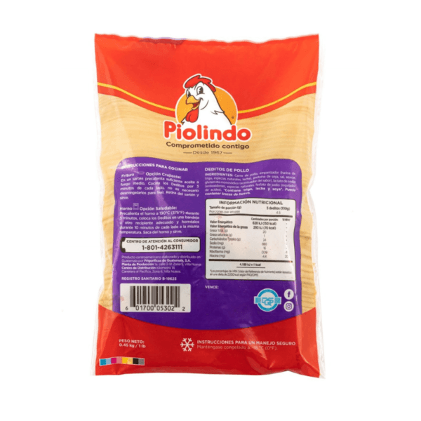 Deditos con Pechuga de Pollo Piolindo 1lb - Imagen 2