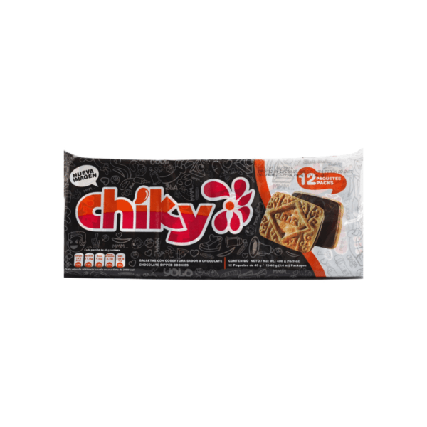 Galletas con Cobertura de Chocolate Chiky 12x6uds 480g