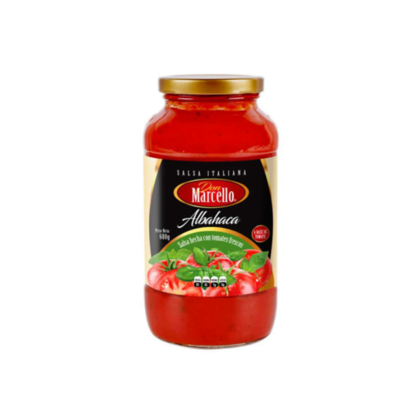 Salsa de Tomate con Albahaca Don Marcello 680gr