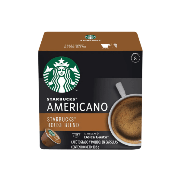 Cápsulas de Café Americano Starbucks® House Blend Dolce Gusto 12uds