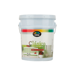 Pintura Clásica Látex con acabado Mate Blanca Corona 1gal