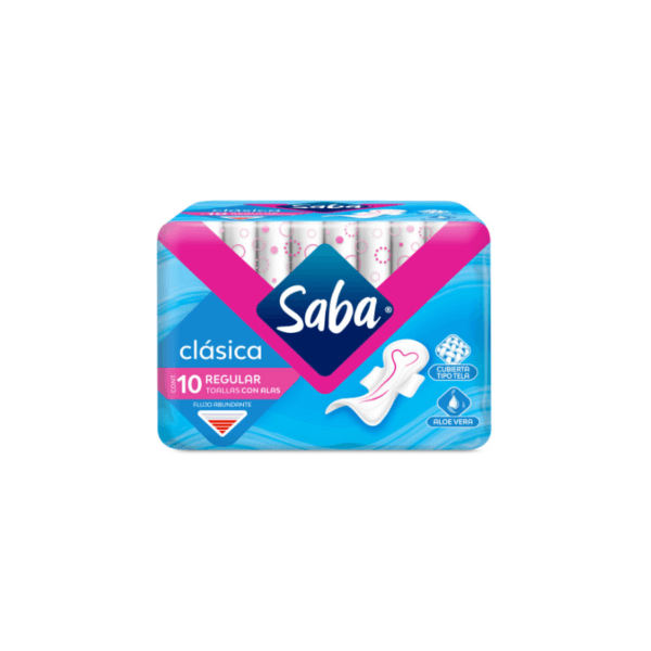 Toallas Sanitarias Saba Clásicas 10uds