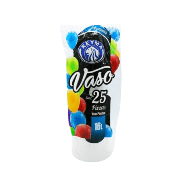 Vasos Plásticos Desechables Reyma 16oz 25uds