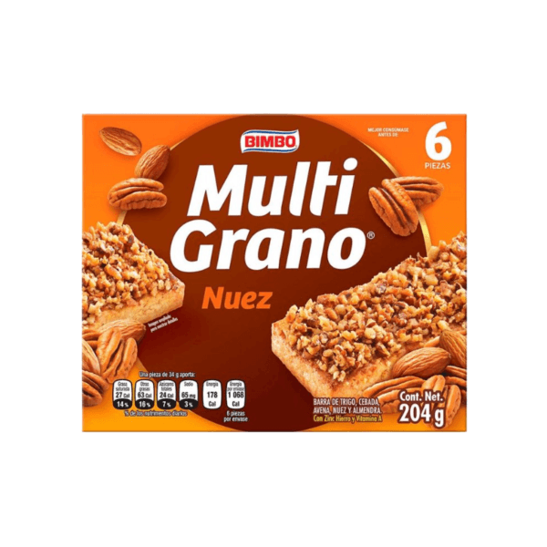 Barras de Cereal de Nuez Multigrano Bimbo 6uds