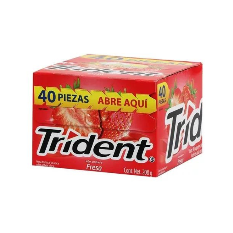 Chicles de Fresa Trident 40uds | T. Atiende Supermarket