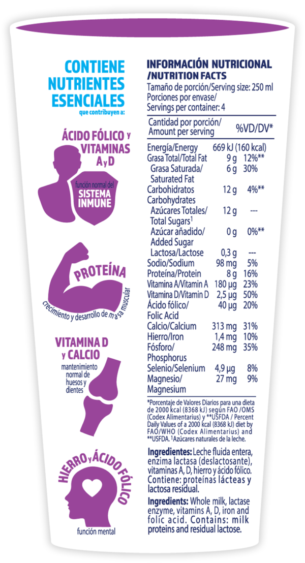 Leche Líquida Entera Deslactosada UHT Delactomy 1lt - Imagen 2