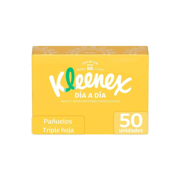 Pañuelos Faciales de Triple Hoja Kleenex Día a Día 50uds