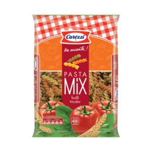 Pasta Fusilli con Tomate y Espinaca Tricolor Carozzi 400gr