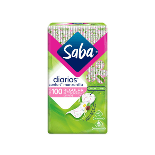 Protectores Diarios de Manzanilla y Jojoba Saba 100uds