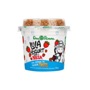 Yogurt Batido de Fresa con Topping de Galleta Dos Pinos 108gr