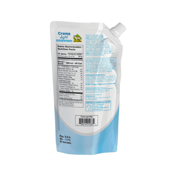 Crema Pura Light San Julián 680gr - Imagen 2