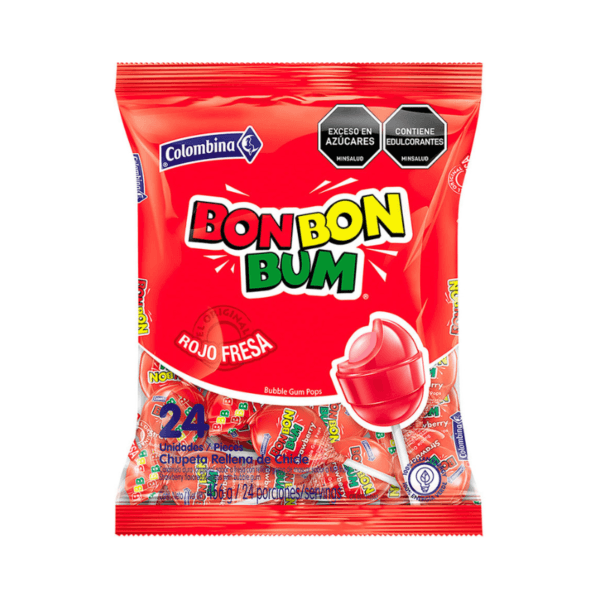 Bombones de Fresa BonBon Bum Colombina Bolsa 24uds