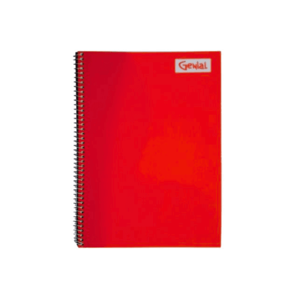 Cuaderno Espiral Rojo Genial 100 hojas