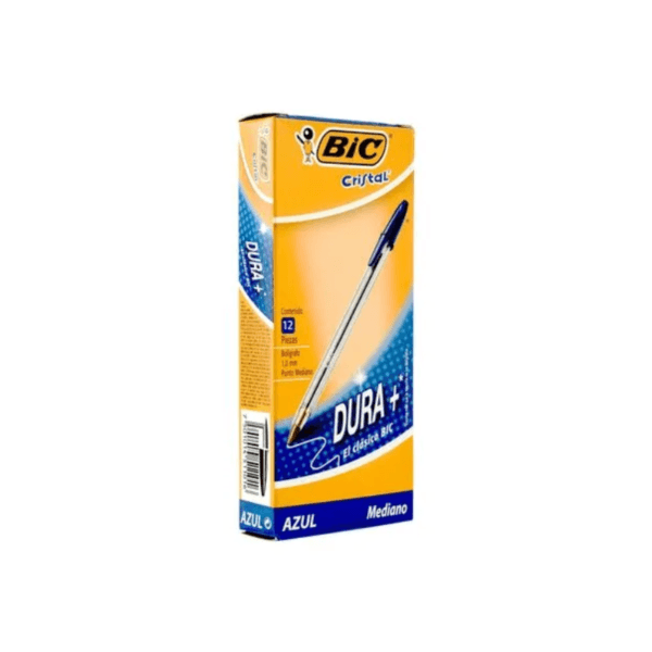 Lapiceros Clásicos Color Azul Bic Dura Más 12uds