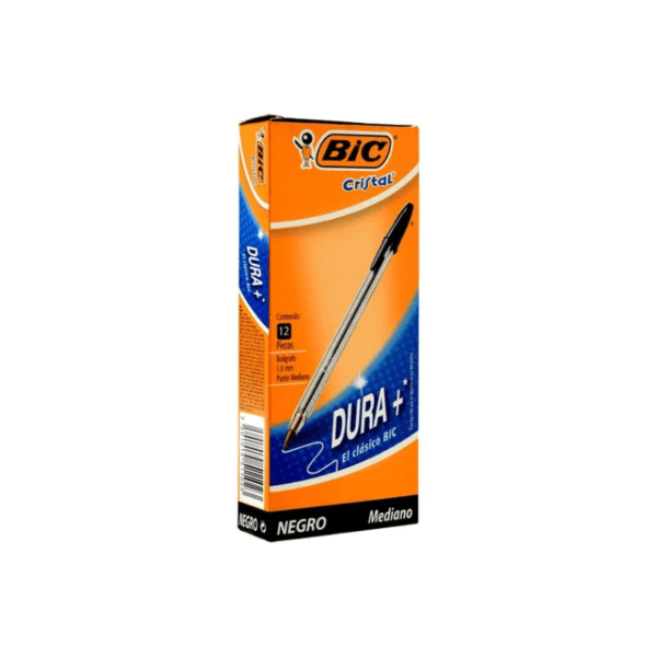 Lapiceros Clásicos Color Negro Bic Dura Más 12uds