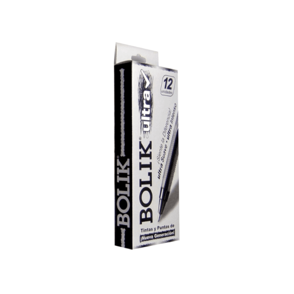 Lapiceros Color Negro BOLIK ultra Caja 12uds