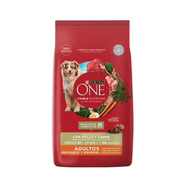 Alimento Seco de Pollo y Carne para Perro Adulto Mediano o Grande Purina One 7lb