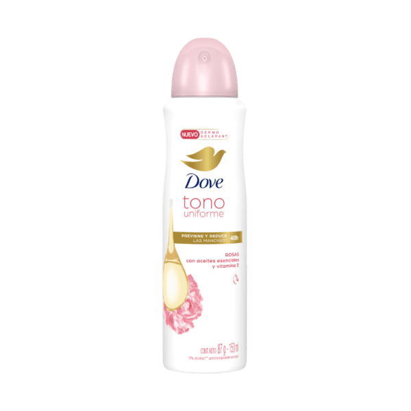Desodorante de Rosas en Aerosol Dove Tono Uniforme 150ml