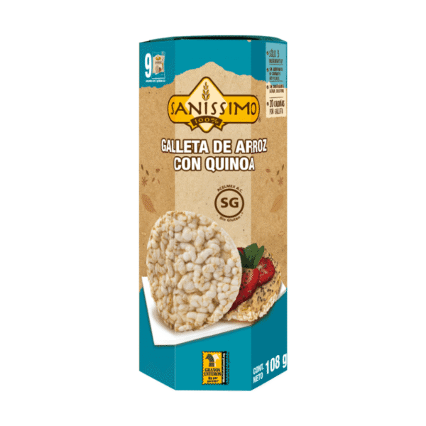 Galletas de Arroz con Quinoa Sanissimo 108gr 9uds