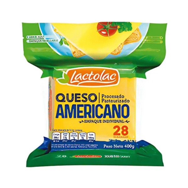 Queso Americano Rebanado Lactolac 28uds 400gr