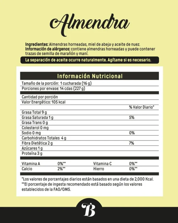 Mantequilla de Almendra Bite 227gr - Imagen 2