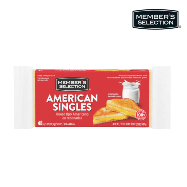 Queso Americano Rebanado Member’s Selection 48uds 2lb