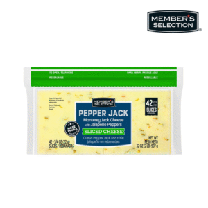 Queso Pepper Jack con Jalapeños Rebanado Member’s Selection 42uds 2lb