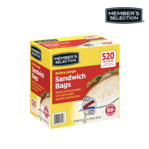 Bolsas Plásticas con Cierre Extra Grandes para Sándwich Member's Selection 520uds