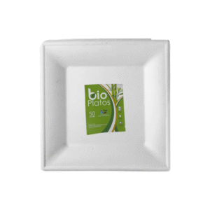 Platos Cuadrados Desechables Bio Platos 50uds